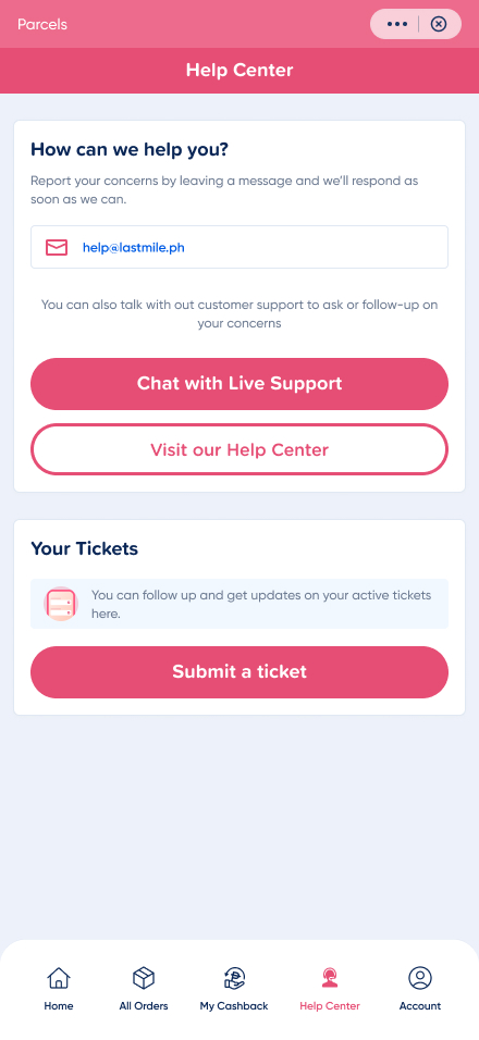 Help center